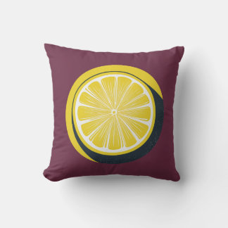 Lemon Citrus Design Throw Pillow Kissen