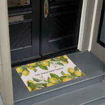 Lemon Citrus Familienname Tor Mat