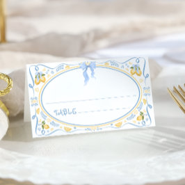 Lemon Citrus Floral Wedding Platzkarte