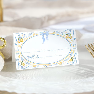 Lemon Citrus Floral Wedding Platzkarte