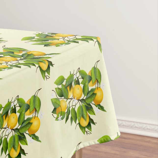 Lemon Citrus Frucht Blumengarten Tischdecke (Beispiel)
