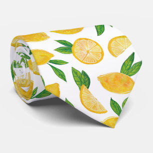 Lemon Citrus Fruchtmuster Krawatte