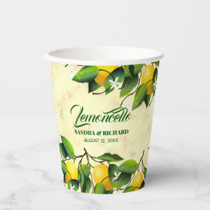 Lemon Citrus Fruit Lemoncello Pappbecher
