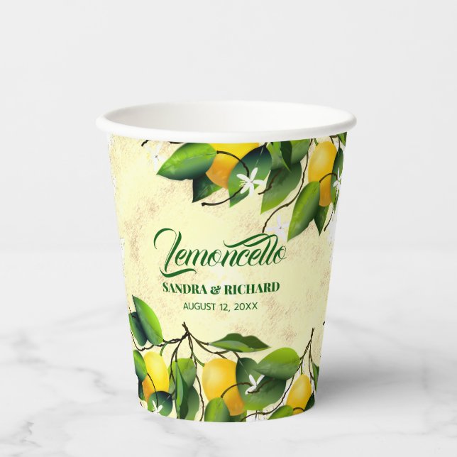 Lemon Citrus Fruit Lemoncello Pappbecher (Vorderseite)