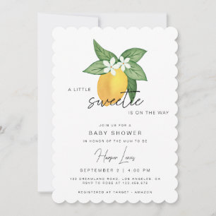 Lemon Citrus Fruit Summer Baby Dusche Einladung