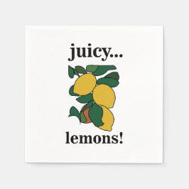 Lemon Citrus Fruit Summer Party Serviette