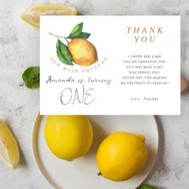 Lemon Citrus Geburtstagsparty danke