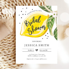 Lemon Citrus Greenery Summer Brautparty Einladung