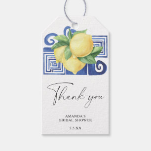 Lemon Citrus - Hochzeit Dankeschön Karte Geschenkanhänger