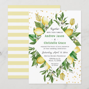 Lemon Citrus Italien Italien Elegant Moderne Hochz Einladung