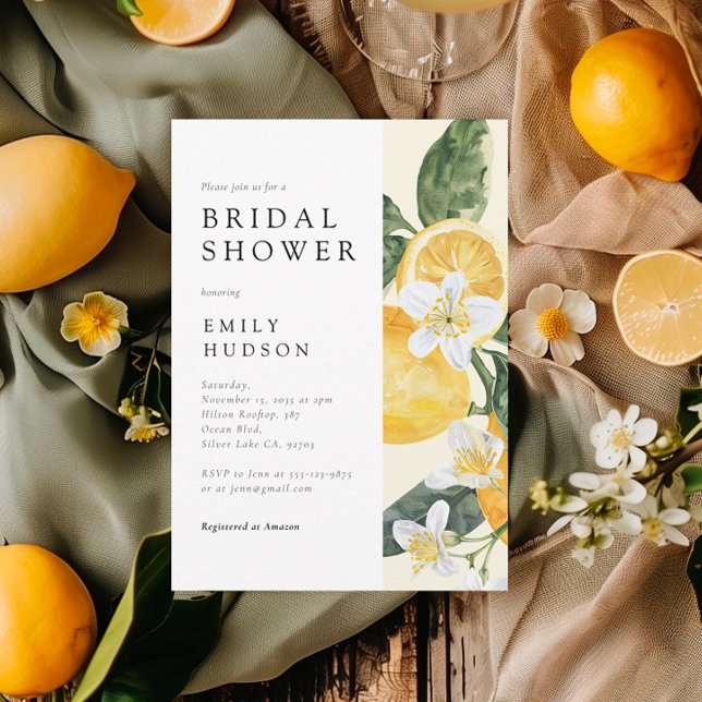 Lemon Citrus Main Squeeze Brautparty Einladung (Von Creator hochgeladen)