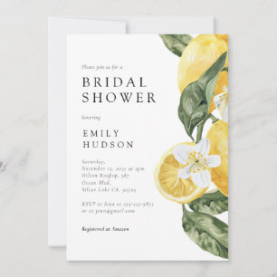 Lemon Citrus Main Squeeze Brautparty Einladung