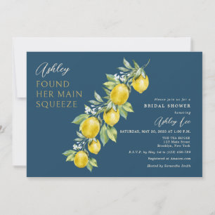 Lemon Citrus Main Squeeze Green Brautparty Einladung