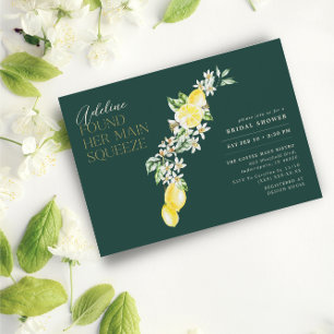 Lemon Citrus Main Squeeze Green Brautparty Einladung