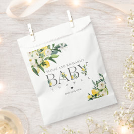 Lemon Citrus Mittelmeer Botanical Baby Dusche Geschenktütchen