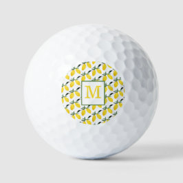 Lemon Citrus Monogram Golfball
