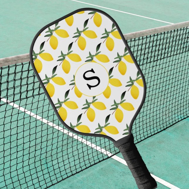 Lemon Citrus Monogram Pickleball Schläger (Von Creator hochgeladen)