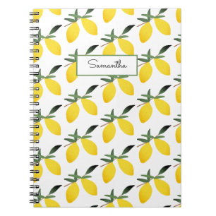 Lemon Citrus Mustername Notizblock
