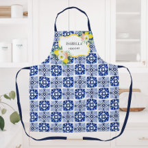 Lemon Citrus Navy Blauer italienischer Mittelmeer