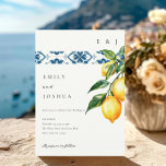Lemon Citrus Positano Italienische Hochzeit Einladung<br><div class="desc">Lemon Citrus Positano Einladung zur Hochzeit in Italien</div>