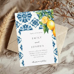 Lemon Citrus Positano Italienische Hochzeit Einladung<br><div class="desc">Lemon Citrus Positano Einladung zur Hochzeit in Italien</div>