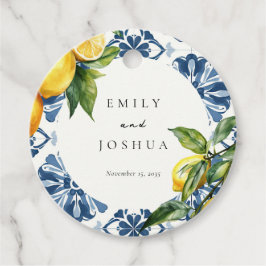 Lemon Citrus Positano Italienische Hochzeit Geschenkanhänger