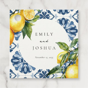 Lemon Citrus Positano Italienische Hochzeit Geschenkanhänger