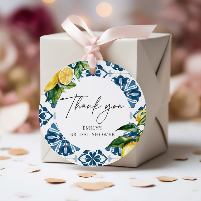 Lemon Citrus Positano Italienisches Brautparty Geschenkanhänger (Von Creator hochgeladen)