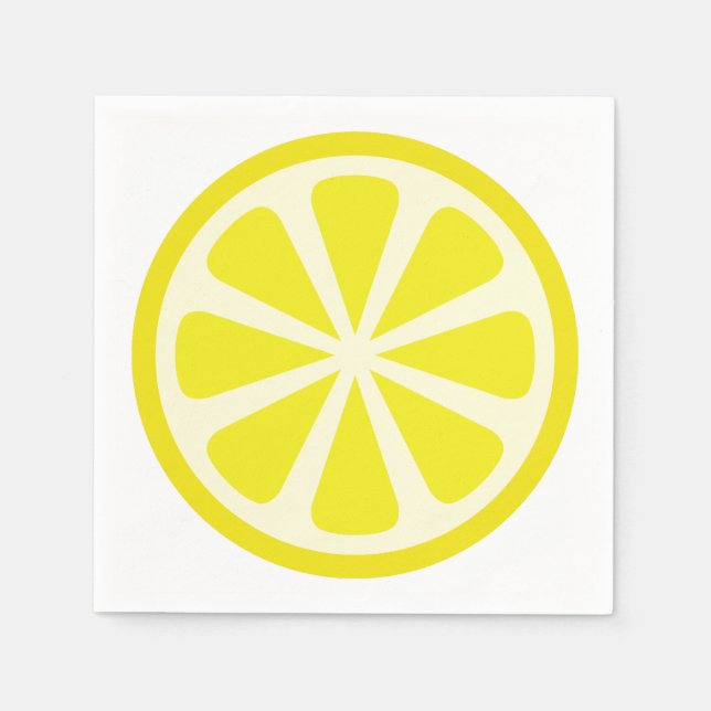 Lemon Citrus Slice Niedlich 1. Geburtstag Party Serviette (Vorderseite)