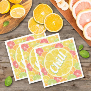 Lemon Citrus Slices Chill Party Serviette