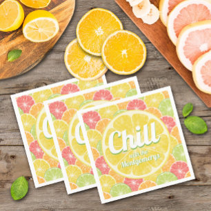 Lemon Citrus Slices Summer Serviette