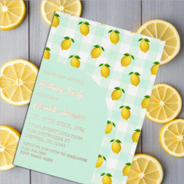 Lemon Citrus Sommer Geburtstag Folieneinladung