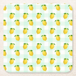 Lemon Citrus Summer Birthday Rechteckiger Pappuntersetzer