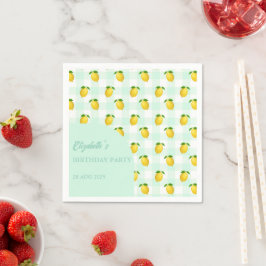 Lemon Citrus Summer Birthday Serviette