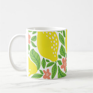 Lemon Citrus Summer Vintag Pattern Kaffeetasse