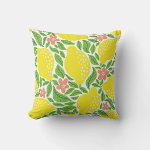 Lemon Citrus Summer Vintag Pattern Kissen