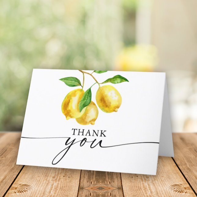 Lemon Citrus Vielen Dank, Ihre Karte (Express your gratitude with our lemon thank you card - a fresh and vibrant way to say thanks!)