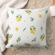 Lemon Citrus Wasserfarben-Kernkissen