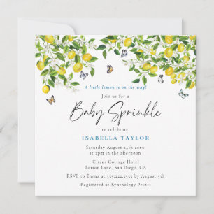 Lemon Citrus Watercolor Baby Sprinkle Einladung