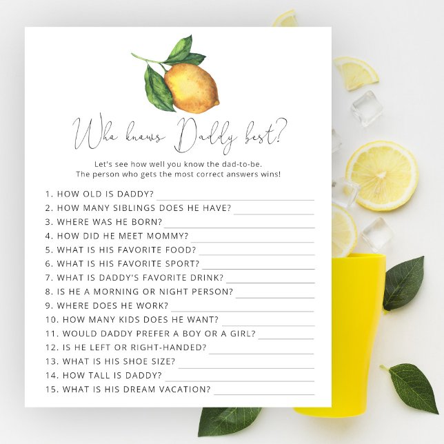 Lemon citrus Wer Daddy am besten kennt (Von Creator hochgeladen)