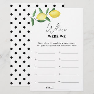 Lemon Citrus - Wo waren wir Brautparty-Spiel
