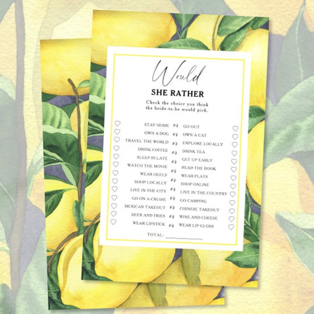 Lemon Citrus - Würde sie lieber Brautparty (Von Creator hochgeladen)