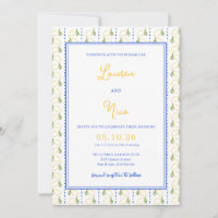 Lemon Citrus Yellow and Blue Italian Chic Wedding