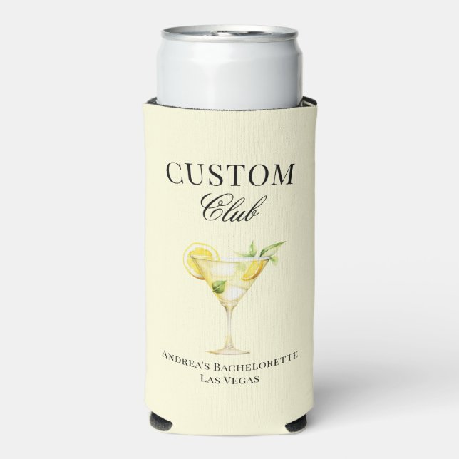 Lemon Cocktail Luxus Sozialklub Selters Dosenkühler (Seltzer Vorderseite)