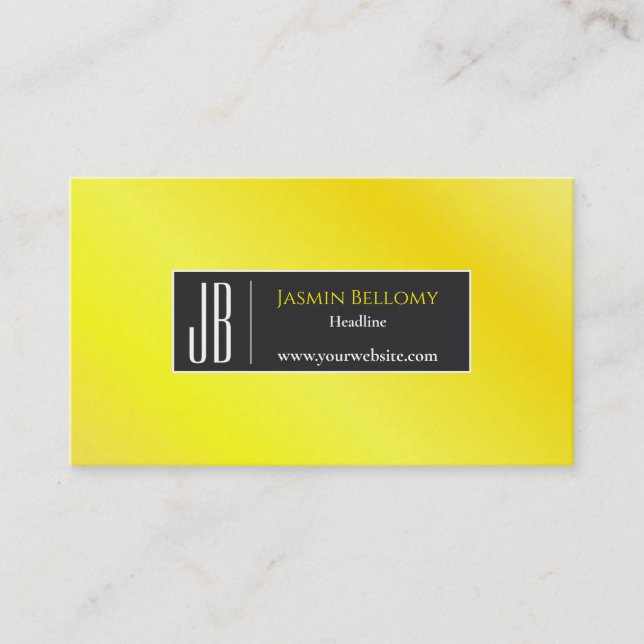 Lemon Color Business Card Visitenkarte (Vorderseite)