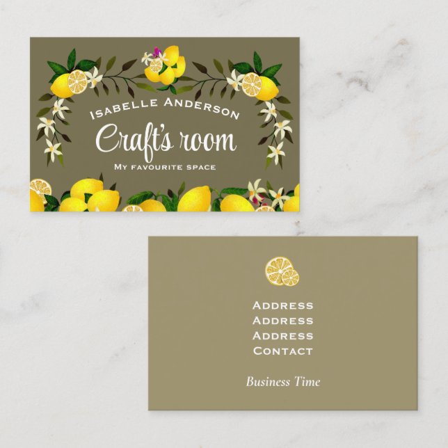Lemon Craft Ash Gray Visitenkarte (Vorne/Hinten)