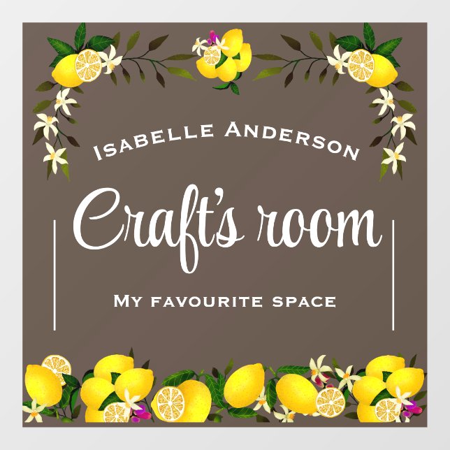 Lemon Craft Brown Fensteraufkleber (Blatt)