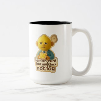 Lemon Curd But My Clock Not Fog – Sourface Edition Zweifarbige Tasse