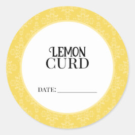 Lemon Curd Canning Lid Labels Runder Aufkleber