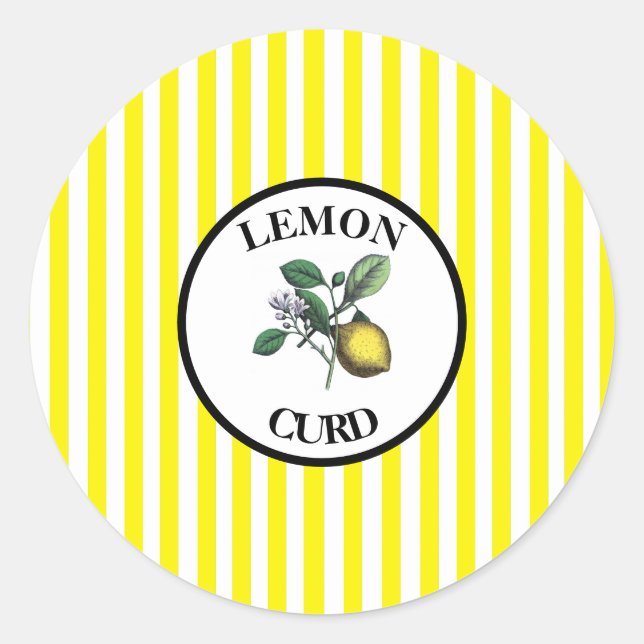 Lemon Curd Runder Aufkleber (Vorderseite)